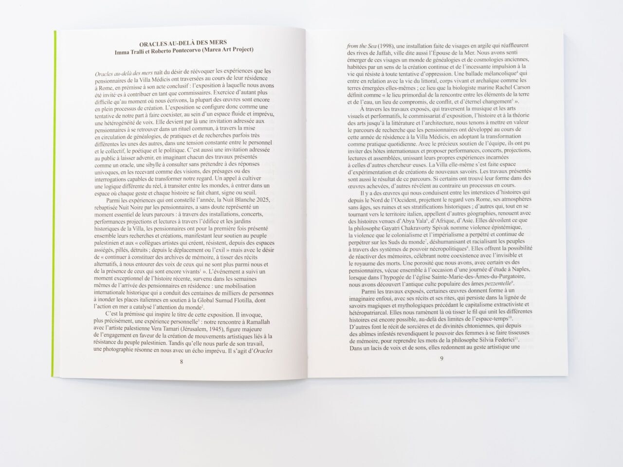 Marea Art Project – Villa Medici – Oracoli al di là del mare – Catalogo4